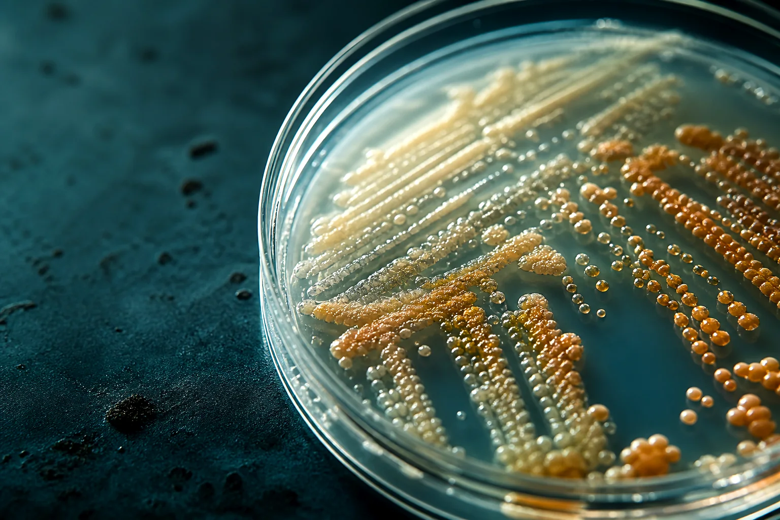 Cultivo micobacteriano en atmósfera de laboratorio editorial